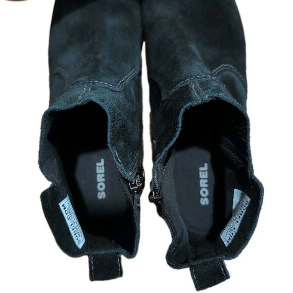 Sorel Evie Black Ankle Boots Women's Size 8 Spring Rain Winter Gorpcore Platform - Picture 7 of 8